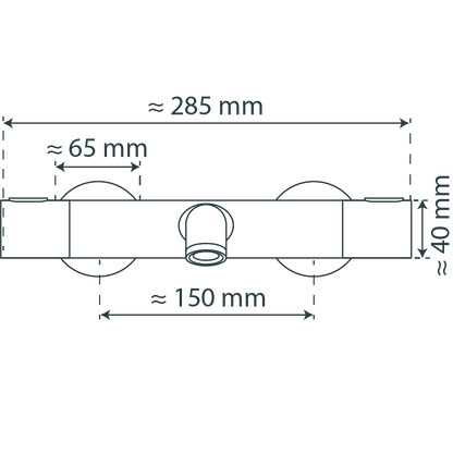 Schutte Los Angeles thermostaatkraan bad chroom 15cm