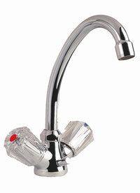 Schutte Brillant keukenkraan met draaiknop verchroomd