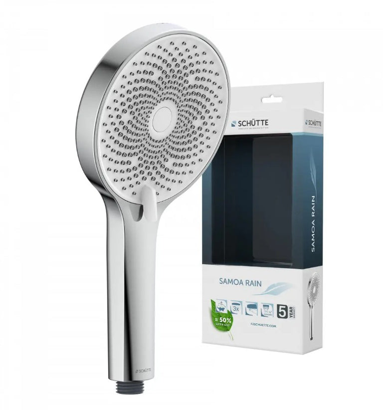 Schutte Samoa Rain handdouche 3 standen chroom wit ⌀13cm