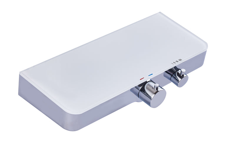 Schutte Ocean thermostaatkraan douche chroom, wit 15cm