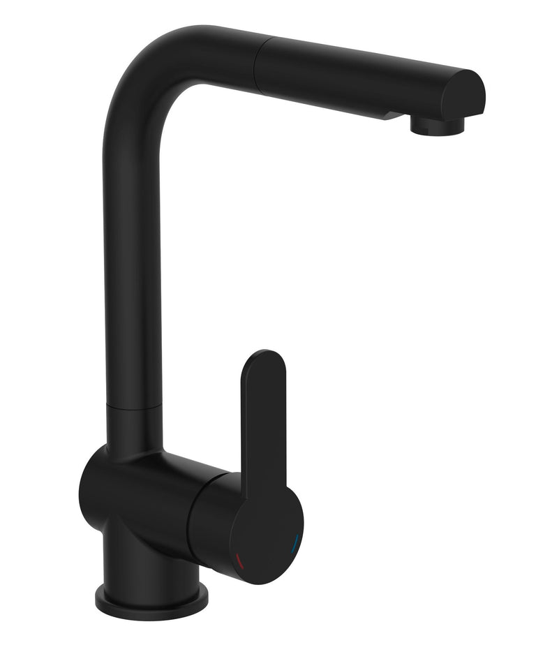 Schutte London keukenkraan met hendel mat zwart