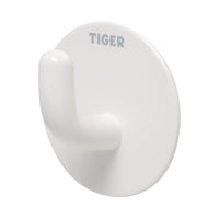 Tiger Hooks haak wit enkel RVS rond