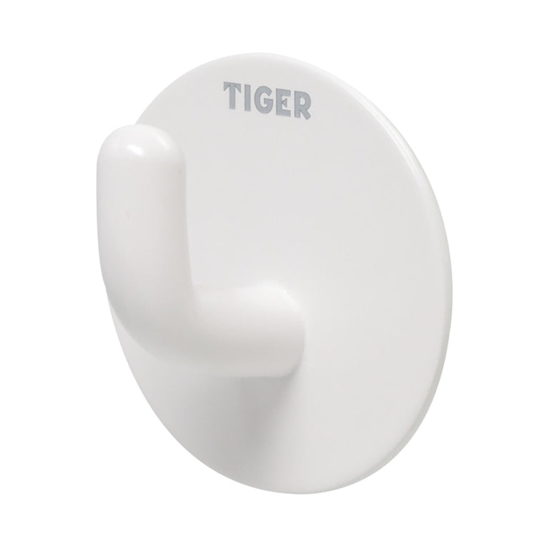 Tiger Hooks haak wit enkel RVS rond