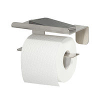 Tiger Colar toiletrolhouder + plateau enkel RVS geborsteld