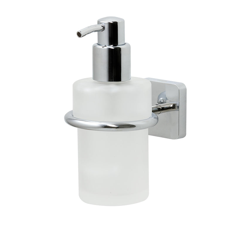 Tiger Onu zeepdispenser chroom enkel RVS, zamac, glas cilinder