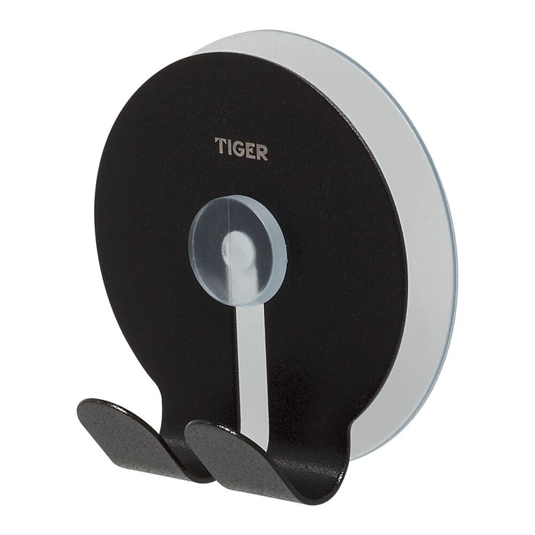 Tiger Hooks haak zwart dubbel RVS rond