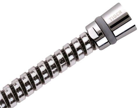 Tiger Flux doucheslang rubber, RVS chroom 1,5m