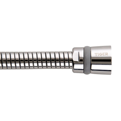 Tiger Excellence doucheslang rubber, RVS chroom 2m