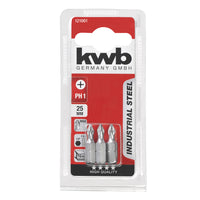 KWB Industrial Steel schroefbits PH1 25mm 3 stuks