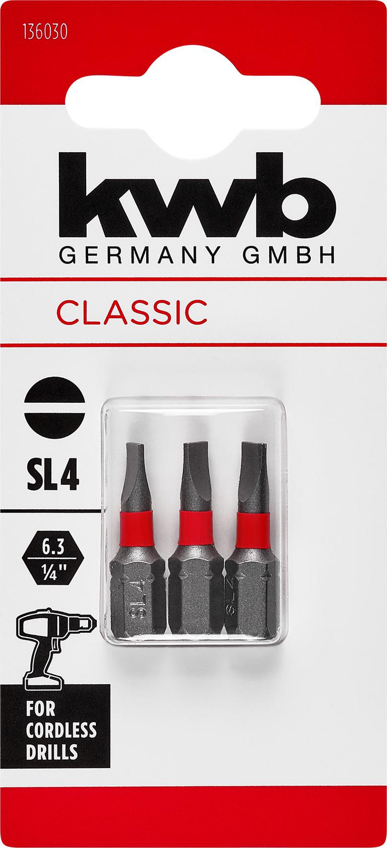 KWB Classic bitset 25mm SL4 3st