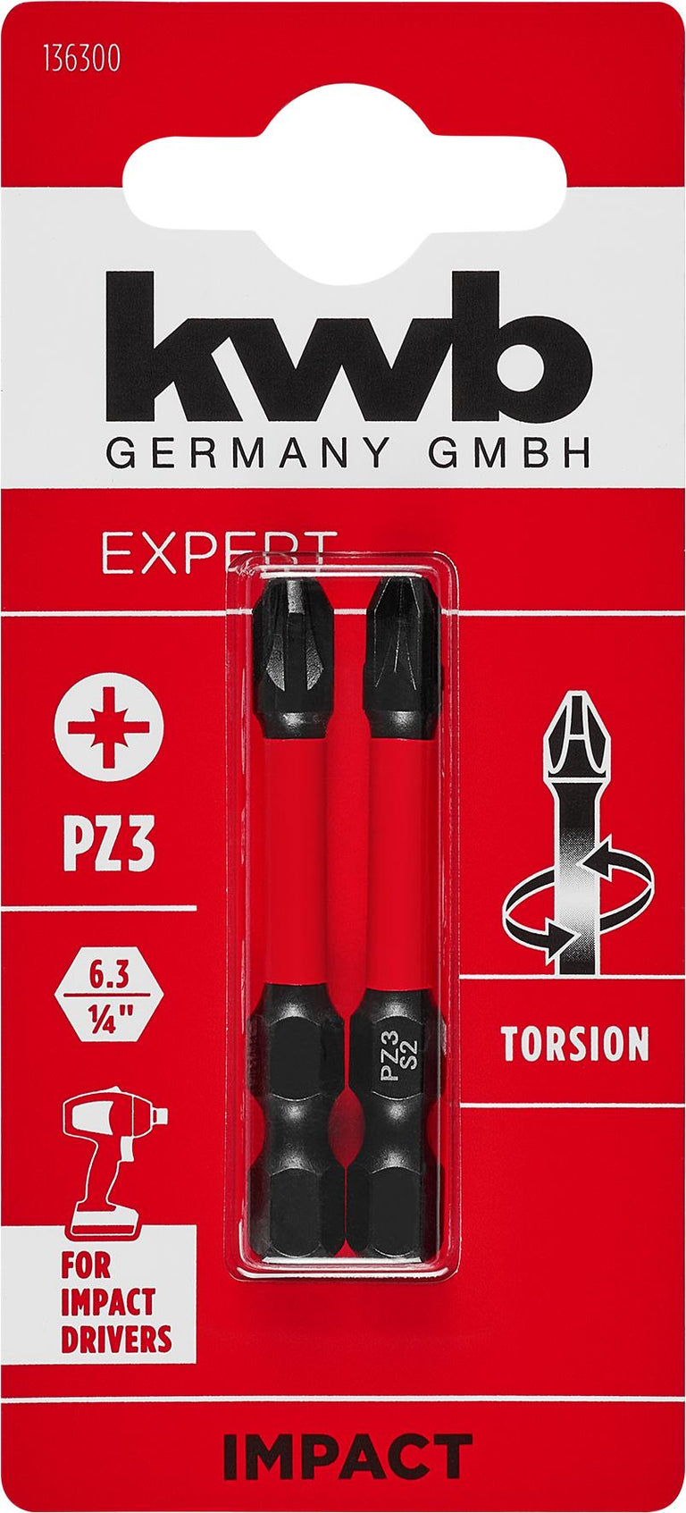 KWB bitset 50mm PZ3 2st