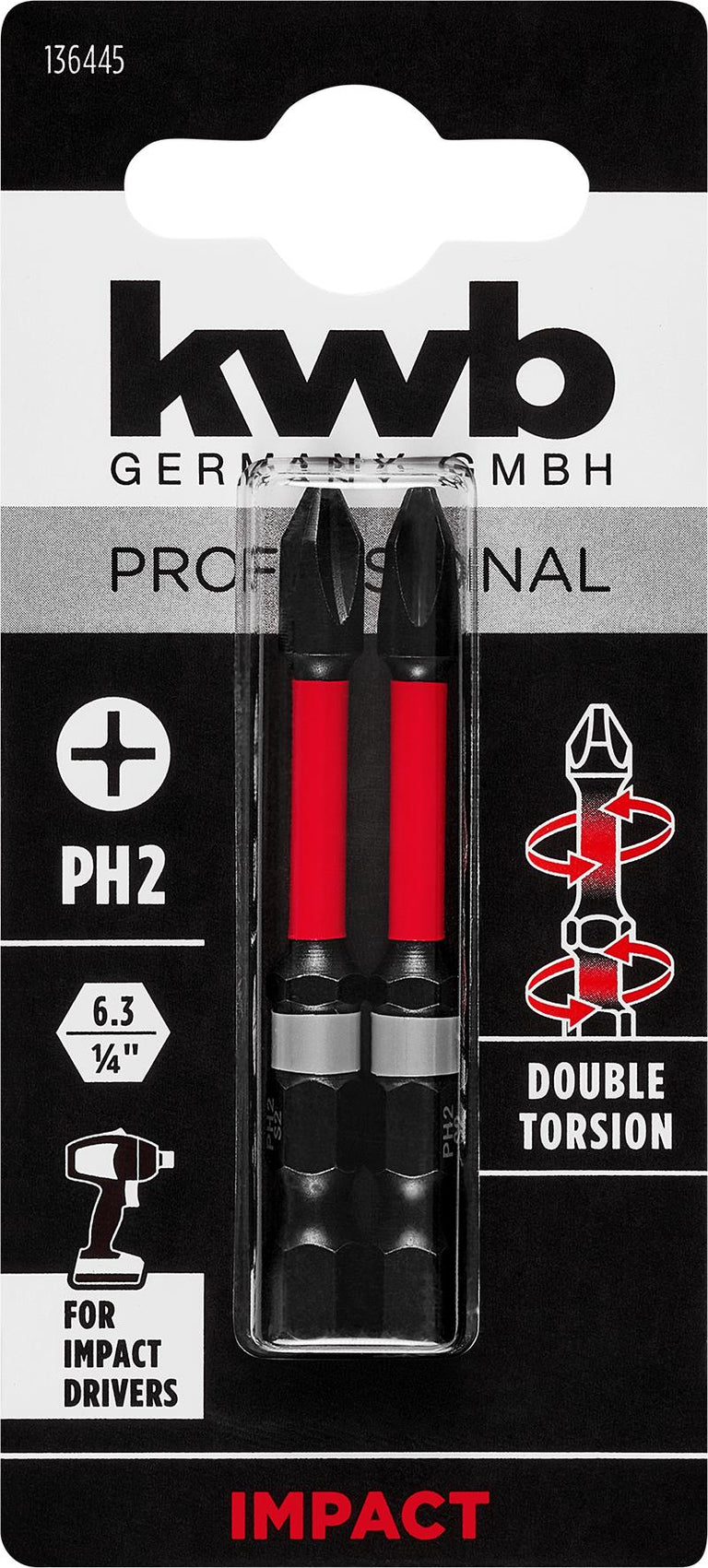 KWB Professional bitset 60mm PH2 2st