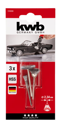 KWB mini draadborstelset 3-dlg