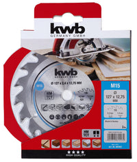 KWB M15 cirkelzaagblad ⌀127mm 12,75mm 18 tanden