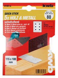 KWB schuurstrook geperforeerd K180 115X100mm 5 stuks