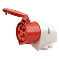 ABL Sursum CEE opbouw stopcontactdoos 1-voudig rood, grijs