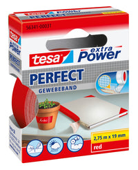 Tesa Extra Power Perfect textieltape rood 19mm 2,75m
