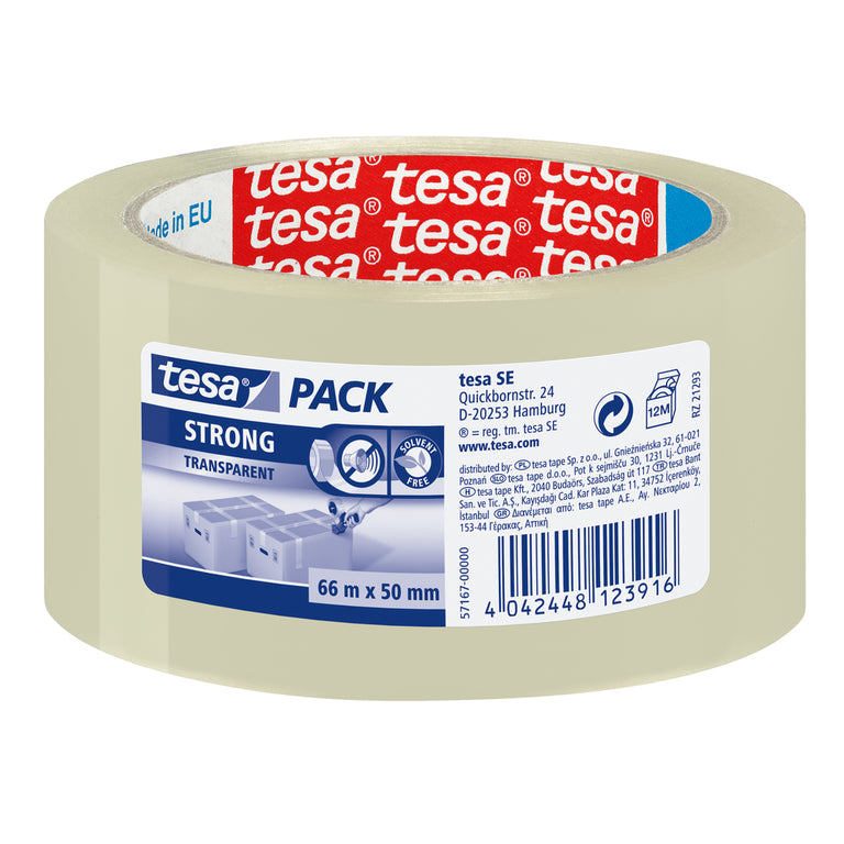 Tesa Pack verpakkingstape 57167 transparant 50mm 66m