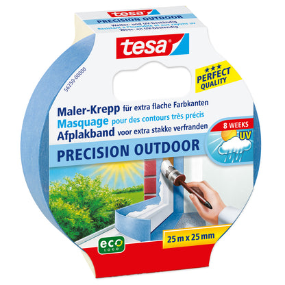 Tesa Proffesional Outdoor afplaktape blauw 25mm 25m