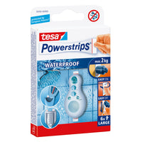 Tesa Powerstrips kleefstrip rechthoek kunststof dubbel wit 6st