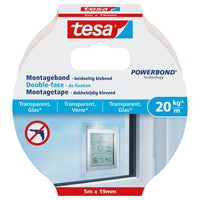 Tesa montagetape transparant 19mm 5m