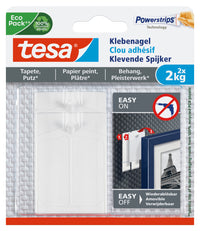 Tesa Powerstrips klevende spijker rechthoek kunststof wit 2st