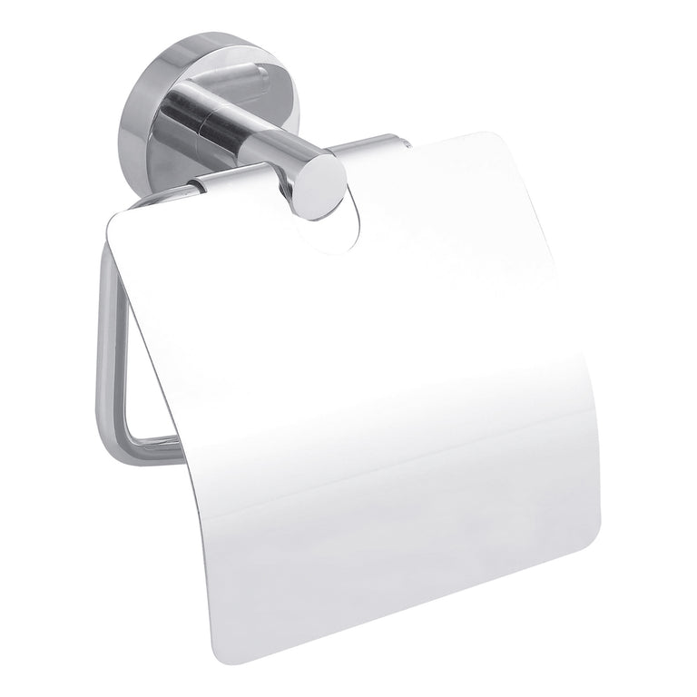 Tesa Smooz toiletrolhouder rond metaal lijm kit RVS