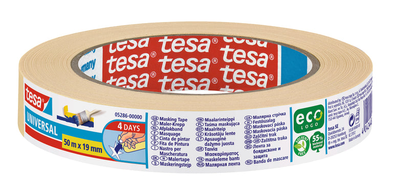 Tesa Economy afplaktape chamois 19mm 50m