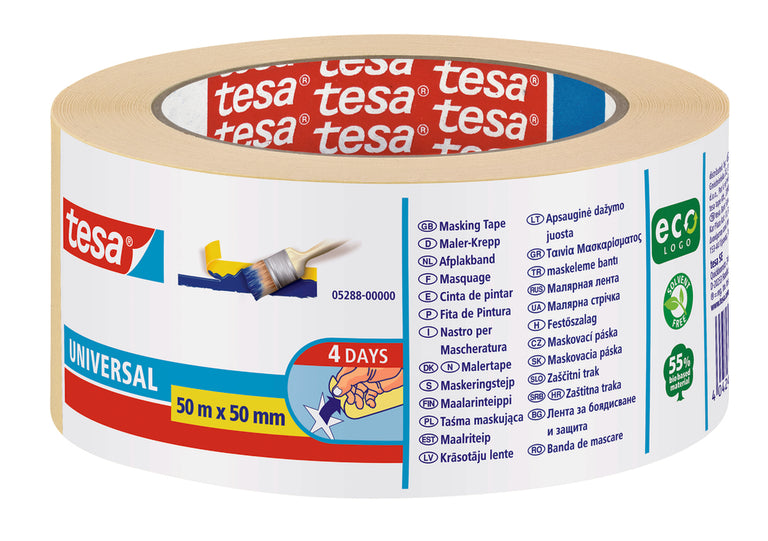 Tesa Economy afplaktape chamois 50mm 50m