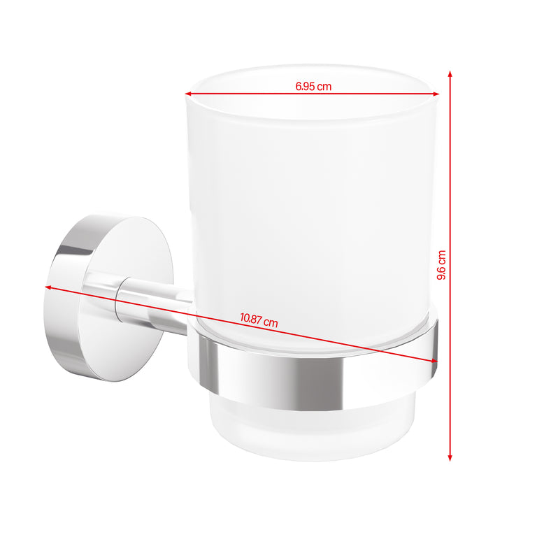 Tesa Smooz bekerhouder RVS enkel zilver