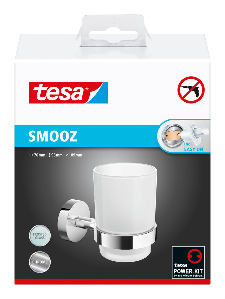 Tesa Smooz bekerhouder RVS enkel zilver