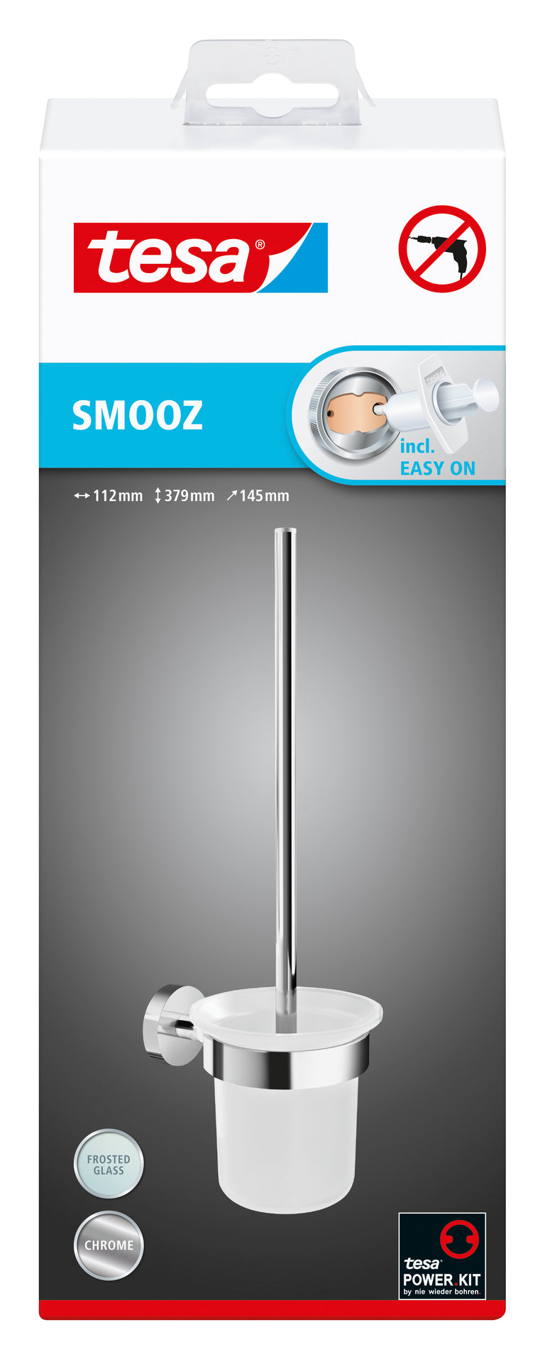 Tesa Smooz toilet borstel RVS enkel zilver