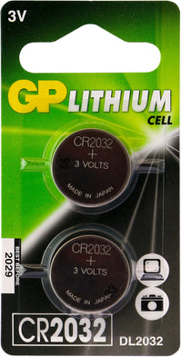 GP batterij knoopcel CR2032 lithium 2st