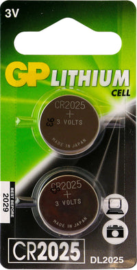 GP batterij knoopcel CR2025 lithium 2st