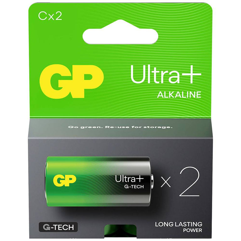 GP Ultra Plus batterij C alkaline 2st