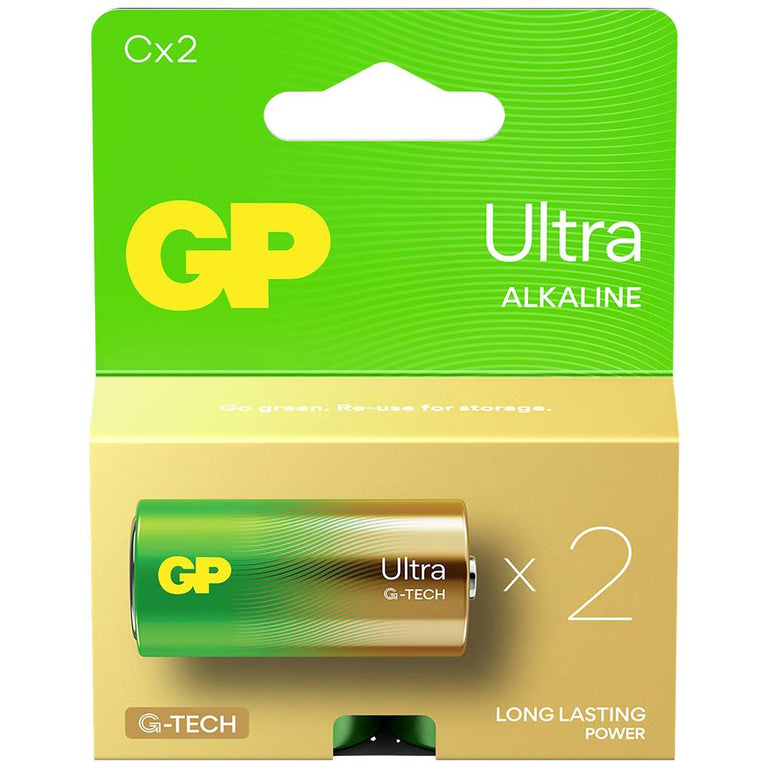 GP Ultra batterij C alkaline 2st
