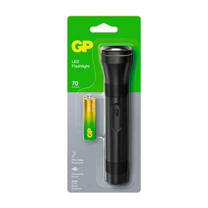 GP C107 LED zaklamp plastic zwart