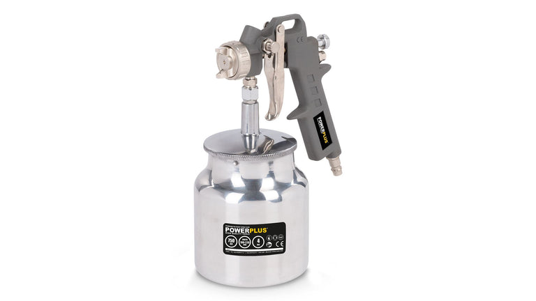 Powerplus POWAIR0106 pneumatische verfpistool met onderbeker 750ml