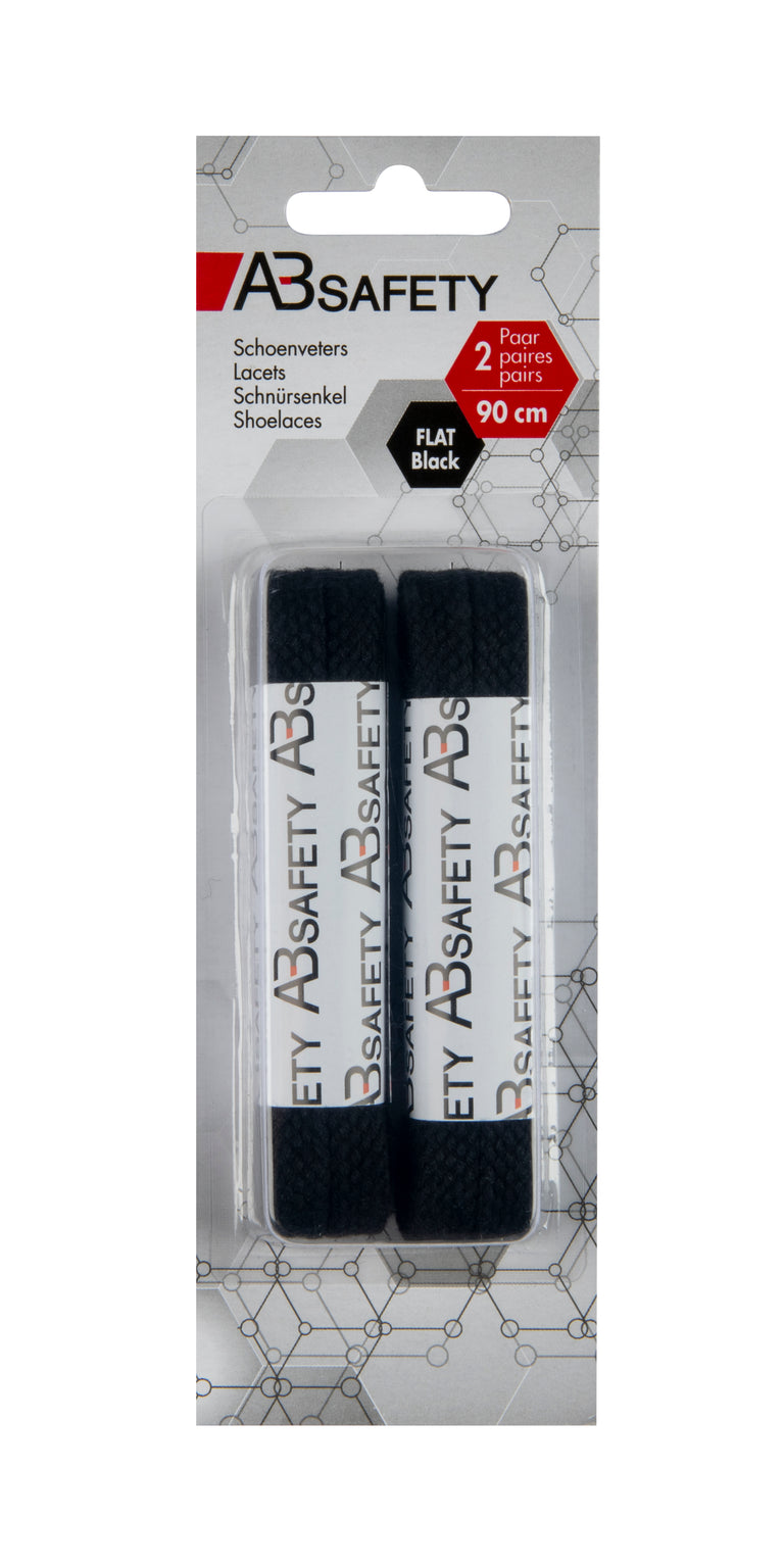 Schoenveters plat model 90cm zwart 2 paar