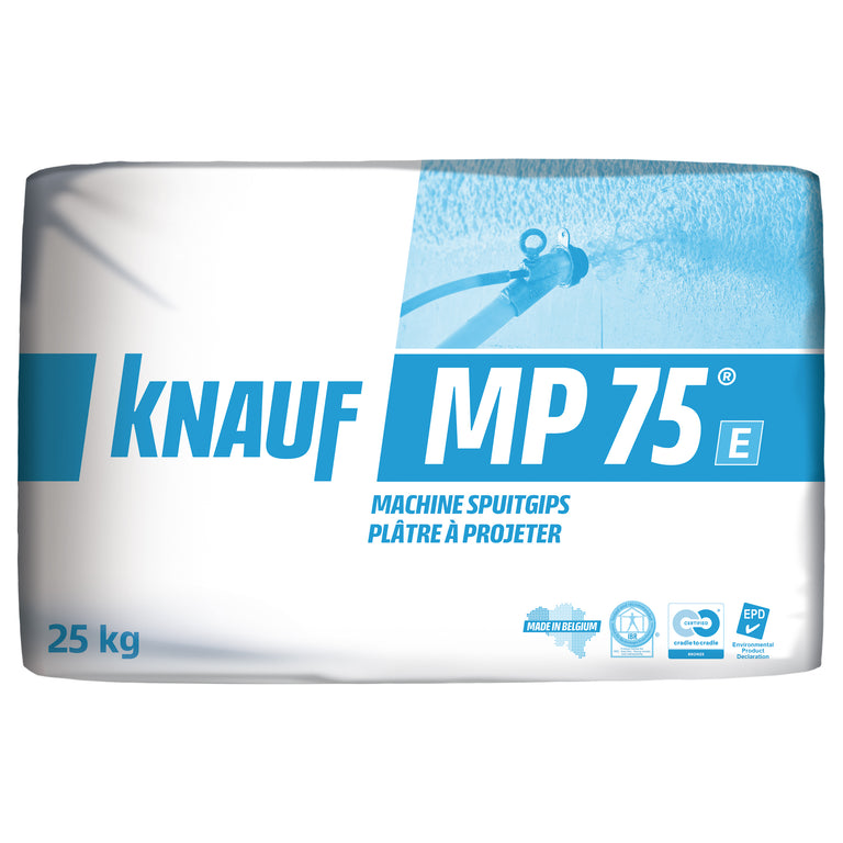 Knauf MP75 E spuitgips wit 5mm 25kg