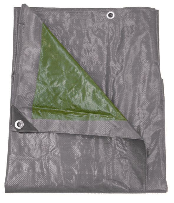 Talen afdekzeil grijs, groen 5x8m