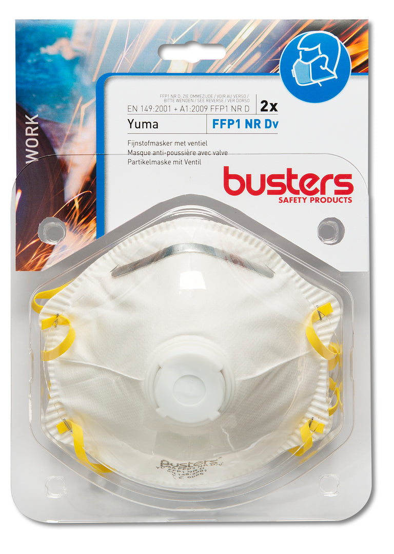 Busters Yuma stofmasker Yuma FFP1 NR D V 2 stuks