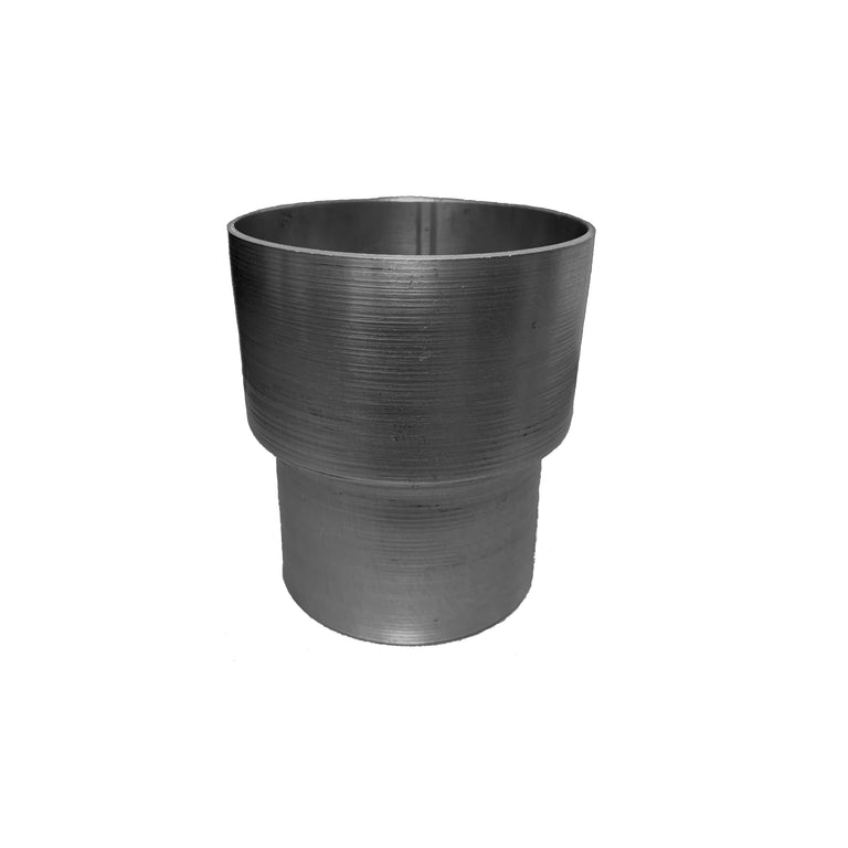 Grovik N85 verloopmof 85mm onbehandeld aluminium