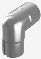 Grovik N85 bocht 75° ø85mm aluminium 85mm zilver