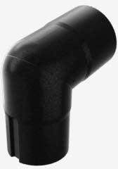 Grovik N85 bocht 75° ø85mm aluminium 85mm zwart