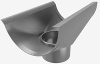 Grovik T125 uitloop ø85mm aluminium 125mm zilver