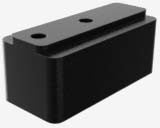 Grovik montageblok kunststof 25mm zwart