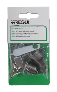 Brievenbus slot zilver staal 2,4x6x6cm