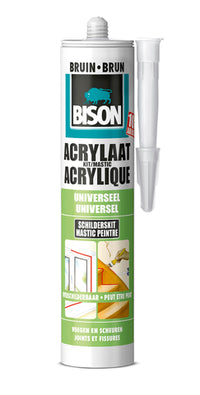 Bison acrylaatkit elastisch bruin 310ml