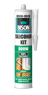 Bison siliconenkit elastisch bruin 310ml